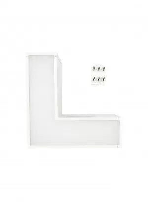 Luminaria LED Lumek En L Tetrix Blanca 8W Luz Blanca Artlab