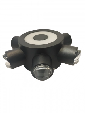 Aplique Interior Para Pared 6X1W Negro STELLAR II