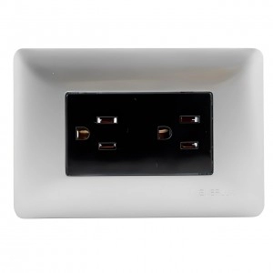 Toma Doble Polo A Tierra Enerlux Conmutable Silver