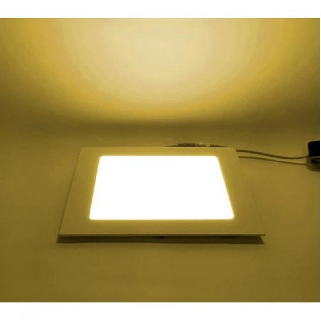 Panel LED Cuadrado de Incrustar 18W Luz Cálida