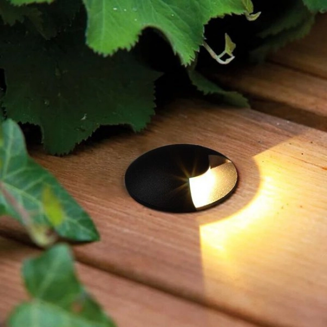 Bala LED De Piso 1L 3W 3000K Negro