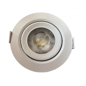 Bala LED Integrada De Techo De Incrustar 5W 6500K Redonda Blanca