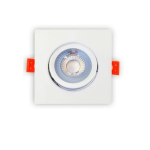 Bala LED Integrada De Techo De Incrustar 5W 6500K Cuadrada Blanco