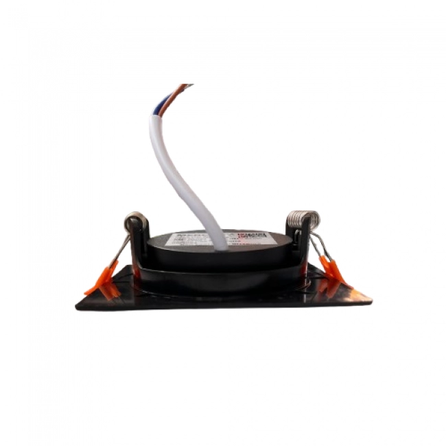 Bala LED Integrada De Techo De Incrustar 5W 4000K Cuadrada Negro