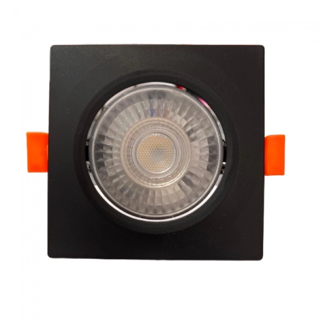 Bala LED Integrada De Techo De Incrustar 5W 4000K Cuadrada Negro