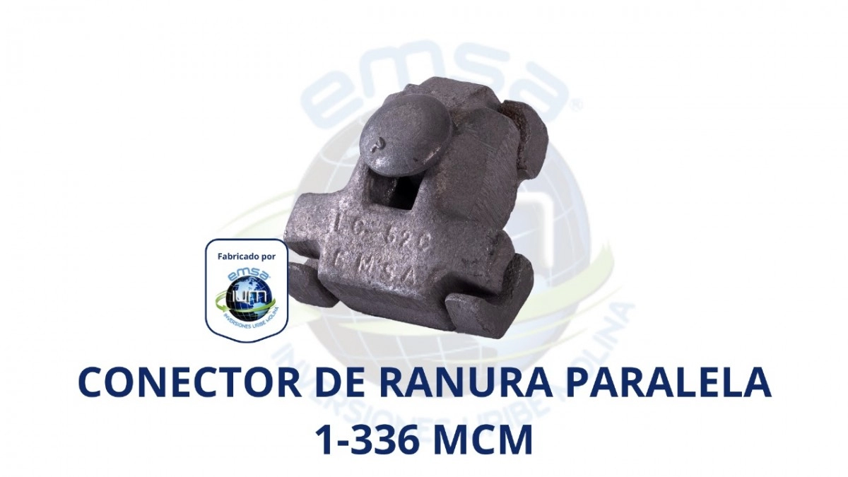 Conector pernado 1 Perno,LP=1-336,4 MCM;Der=6-2/0 AWG, Aluminio (con perno galvanizado)