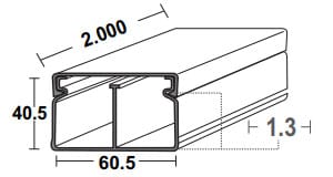 Canaleta Plástica 60X40 Con Division