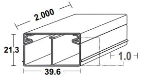 Canaleta Plástica 40X25 con División Adhesivo