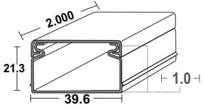 Canaleta Plástica 40X25