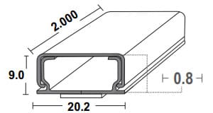 Canaleta Plástica 20X10 con Adhesivo