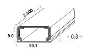 Canaleta Plástica 20X10