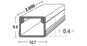 Canaleta Plástica 12X9