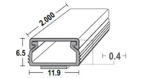 Canaleta Plástica 12X7 con Adhesivo