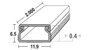 Canaleta Plástica 12X7