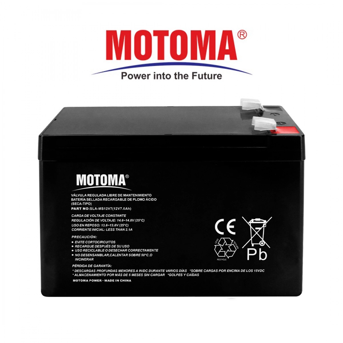 Batería Motoma AGM 12V-7AH 1200 CICLOS-30% W: 2.0kg