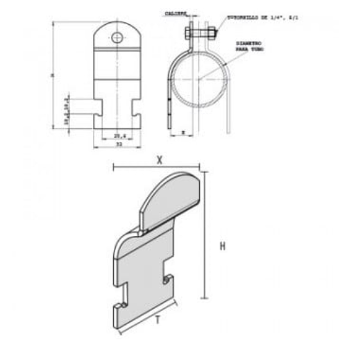 Grapa Unistrut 1 1/2″
