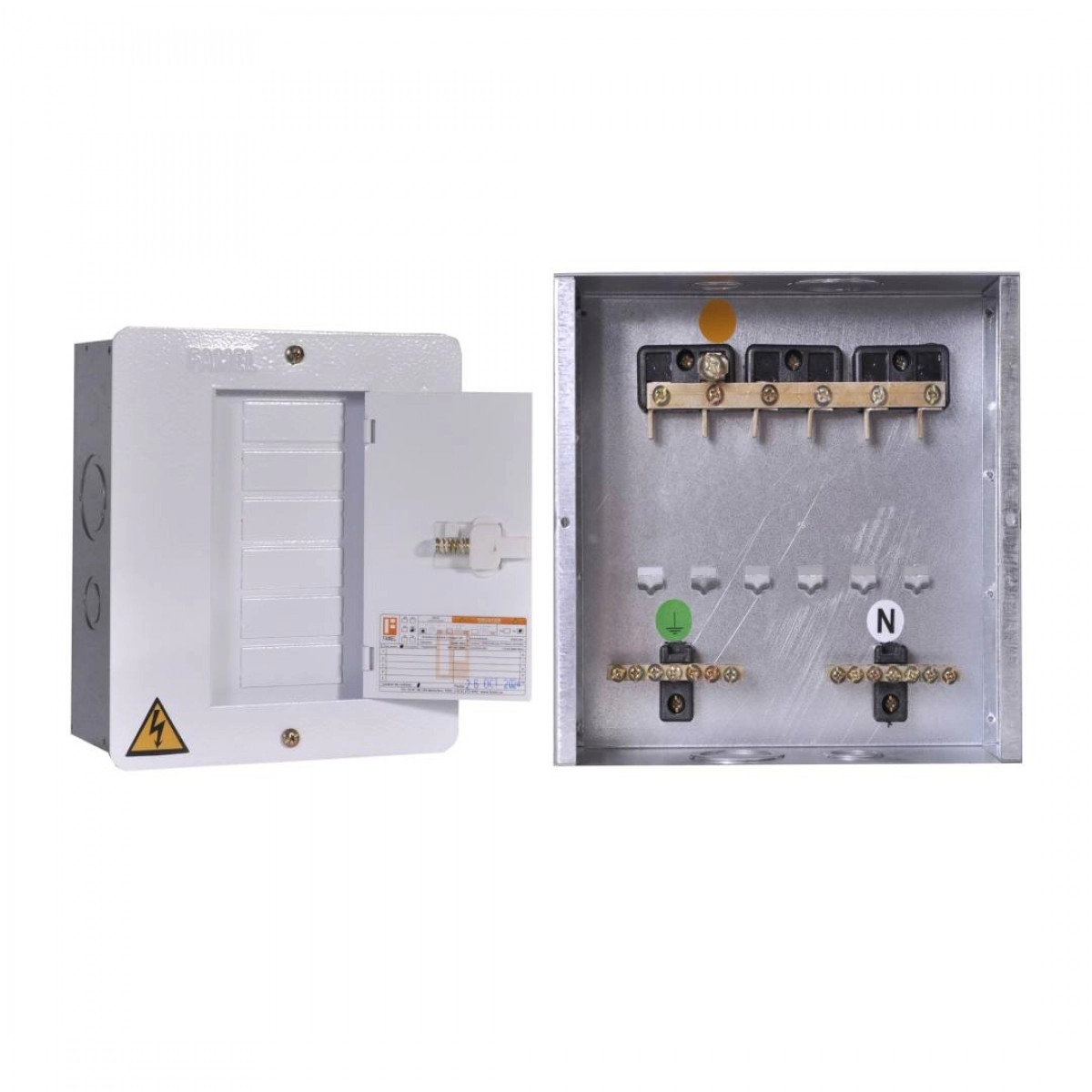 Tablero de 06 circuitos monofásico con Puerta Famel