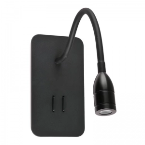 Luz Tecnolite De Lectura LED Nika l 10W 3000K Negro - 10TLLED2045MV30N