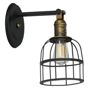 Aplique Pared Ilumeco Ref. 4224A-175917 Negro Mate/Bronce Rustico