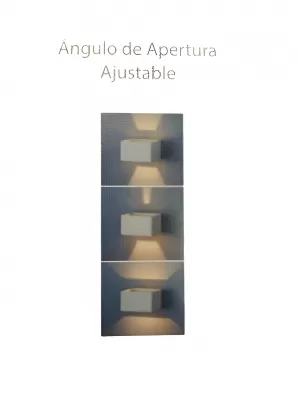 Aplique Exterior Para Muro 7.5W Blanco ZIBO