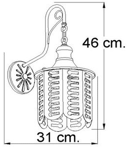 Farol de Pared Exterior Ilumeco Ref 4540 A-17