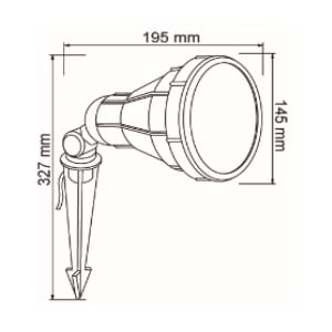 Estaca Exterior No Incluye Bombillo Tecnolite  Ref: H-725/NG BILAR I