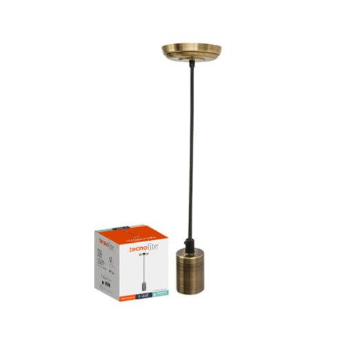 Portalámpara Hierro Antiguo E27 No Incluye Bombillo Tecnolite Ref: Sock055MVHA