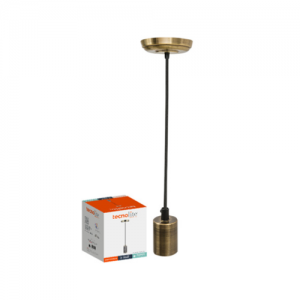 Portalámpara Hierro Antiguo E27 No Incluye Bombillo Tecnolite Ref: Sock055MVHA