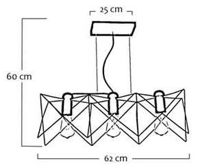 Lámpara Colgante Ilumeco Ref 3148 A-17X3