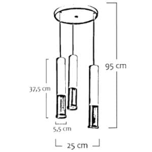 Lámpara Colgante Ilumeco Ref 3103 A-1753-2