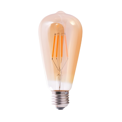 Led Pera Filamento Ambar 6W 2700K