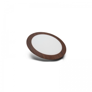 Panel LED Mercury Borde Madera Redondo Incrustar 6W 4
