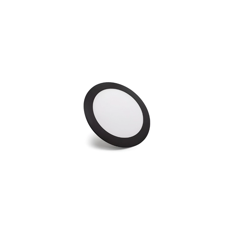 Panel LED Mercury Borde Negro Redondo incrustar 6W 4