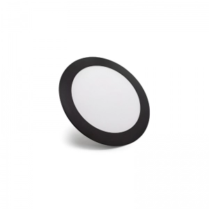 Panel LED Mercury Borde Negro Redondo incrustar 18W 8