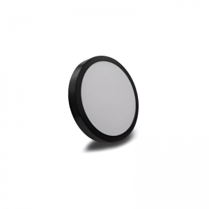 Panel LED Mercury Borde Negro Redondo Sobreponer 12W 6