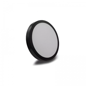 Panel LED Mercury Borde Negro Redondo Sobreponer 18W 8
