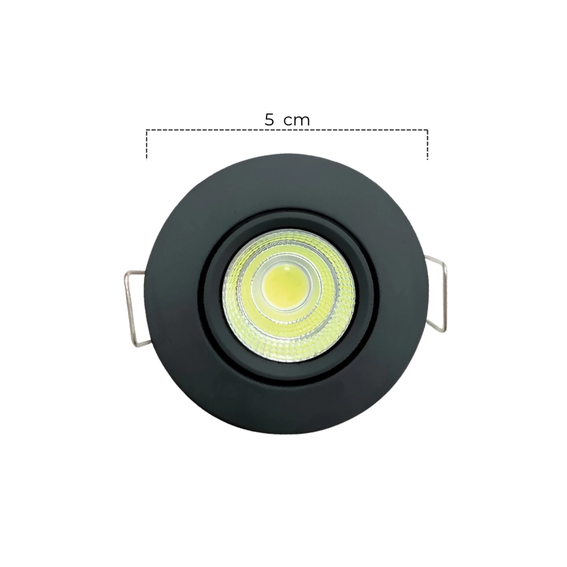 Bala LED Mercury De incrustar Redonda 3W 6500K Negra