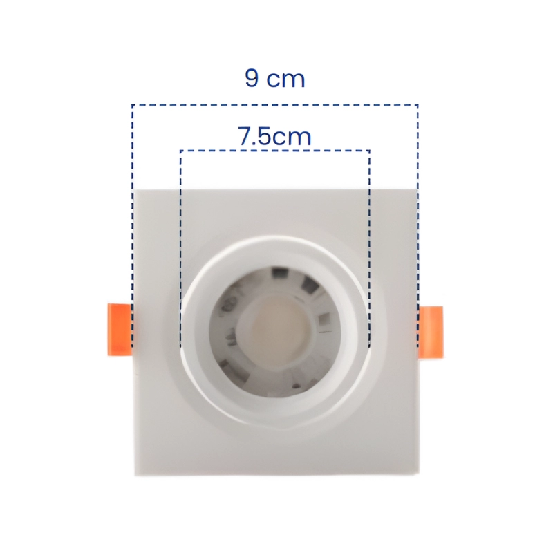 Bala LED Mercury 5W 3000K Blanca Cuadrada