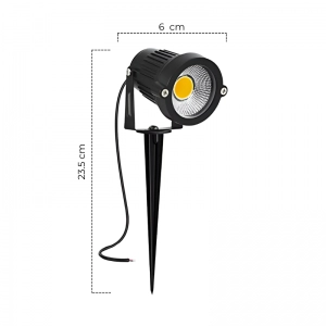 Estaca LED Mercury 5W Negra 6500K