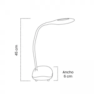 Lámpara Mesa Mercury Flexible 4W