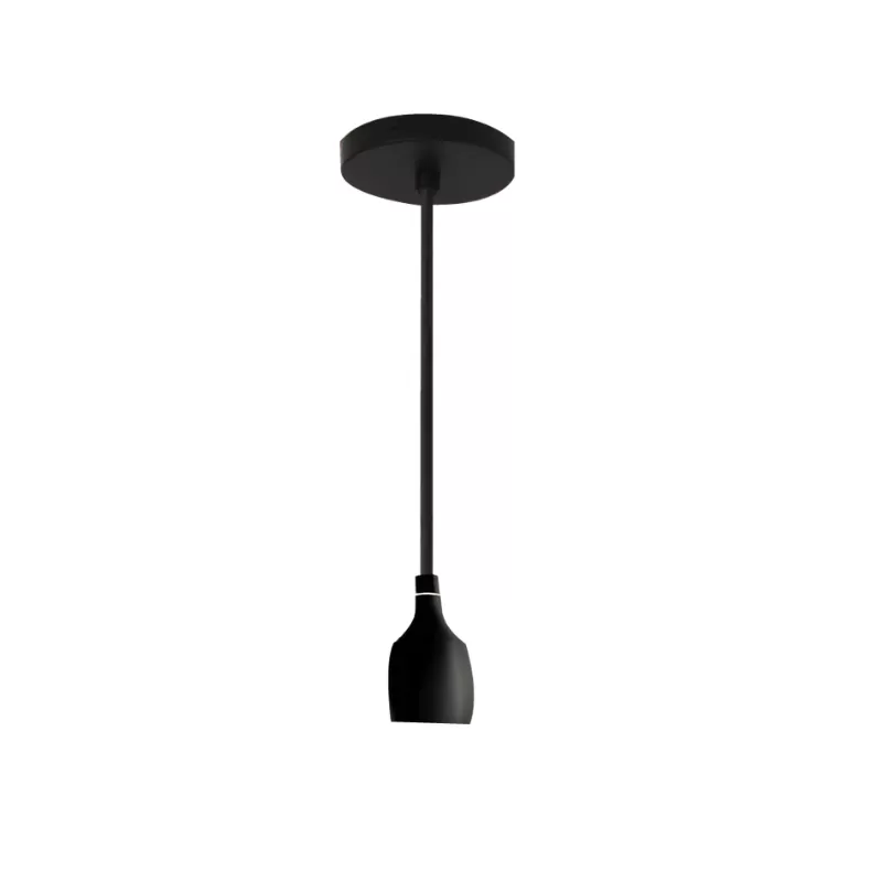 Portalámpara Winecup Mercury Negro E27