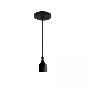 Portalámpara Winecup Mercury Negro E27