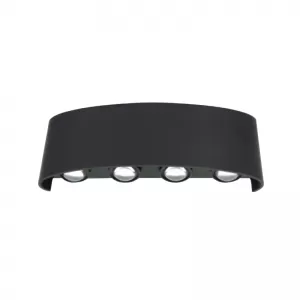Aplique Mercury Led Up & Down Negro 8W