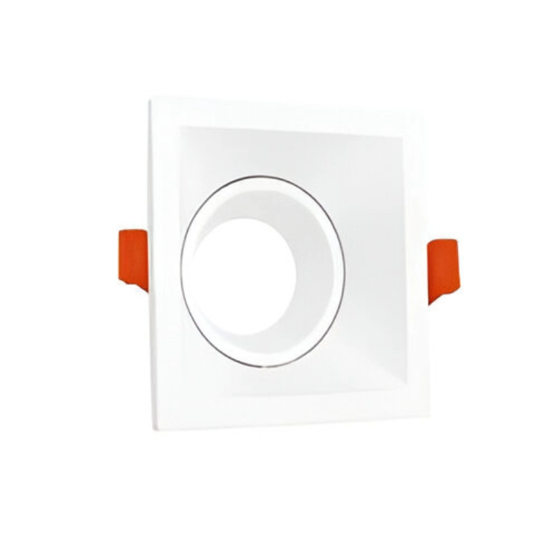 Bala De Empotrar Cuadrada fija Para GU10 Blanco ILUMAX