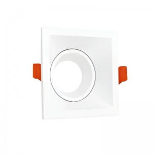 Bala De Empotrar Cuadrada fija Para GU10 Blanco ILUMAX