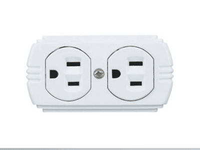 Toma Enerlux Sobreponer  Doble 15A  Blanca