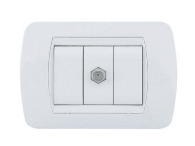 Toma Enerlux  Coaxial Blanco