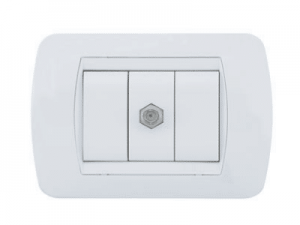 Toma Enerlux  Coaxial Blanco