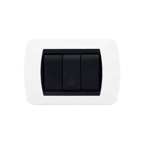 Pulsador Enerlux Timbre Blanco/Negro
