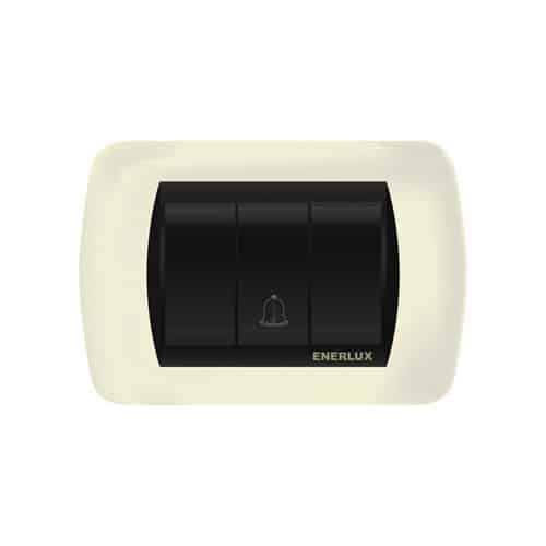 Pulsador Enerlux Timbre Blanco/Negro